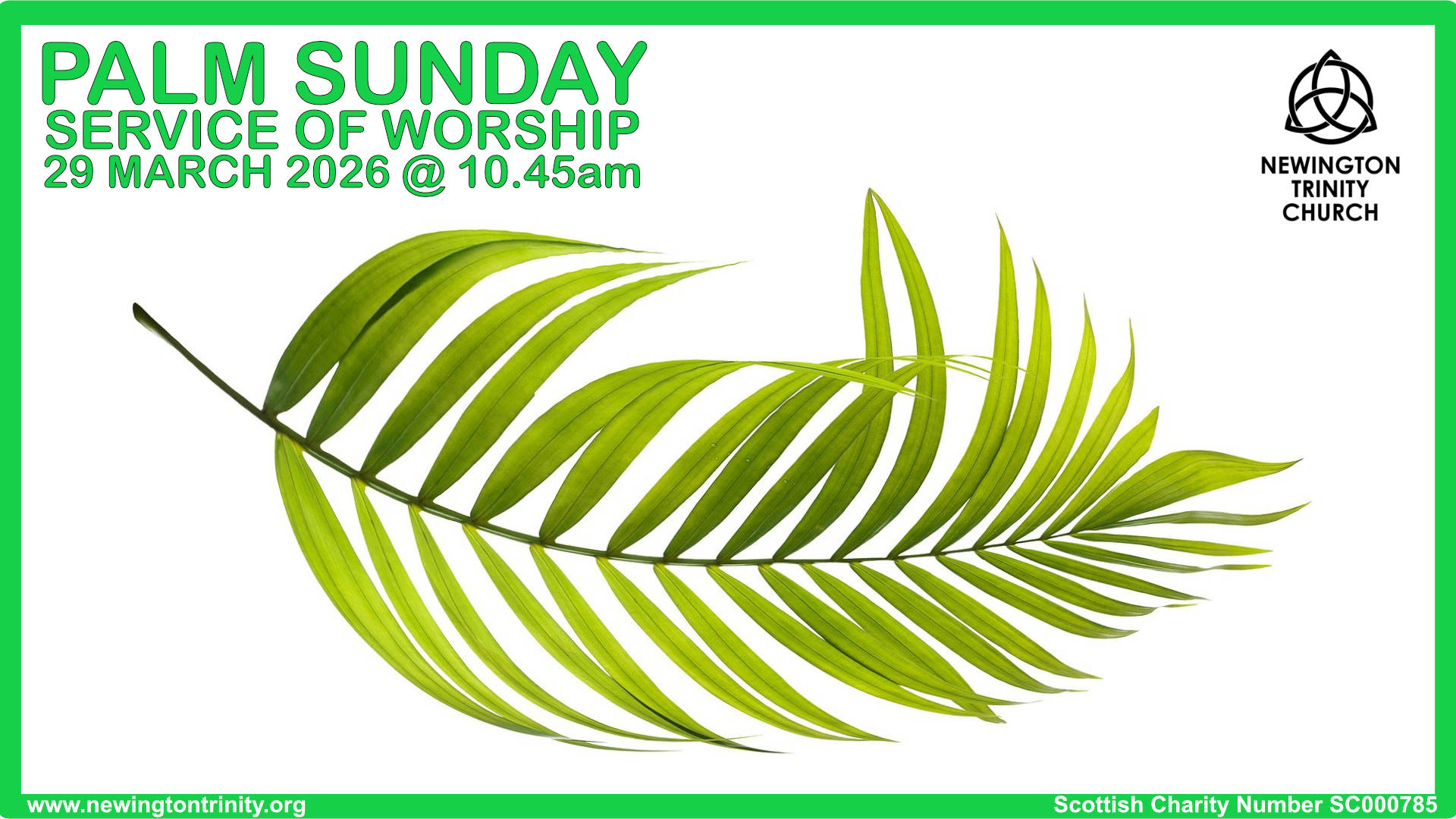 Service 29 March 2026 @ 10.45am